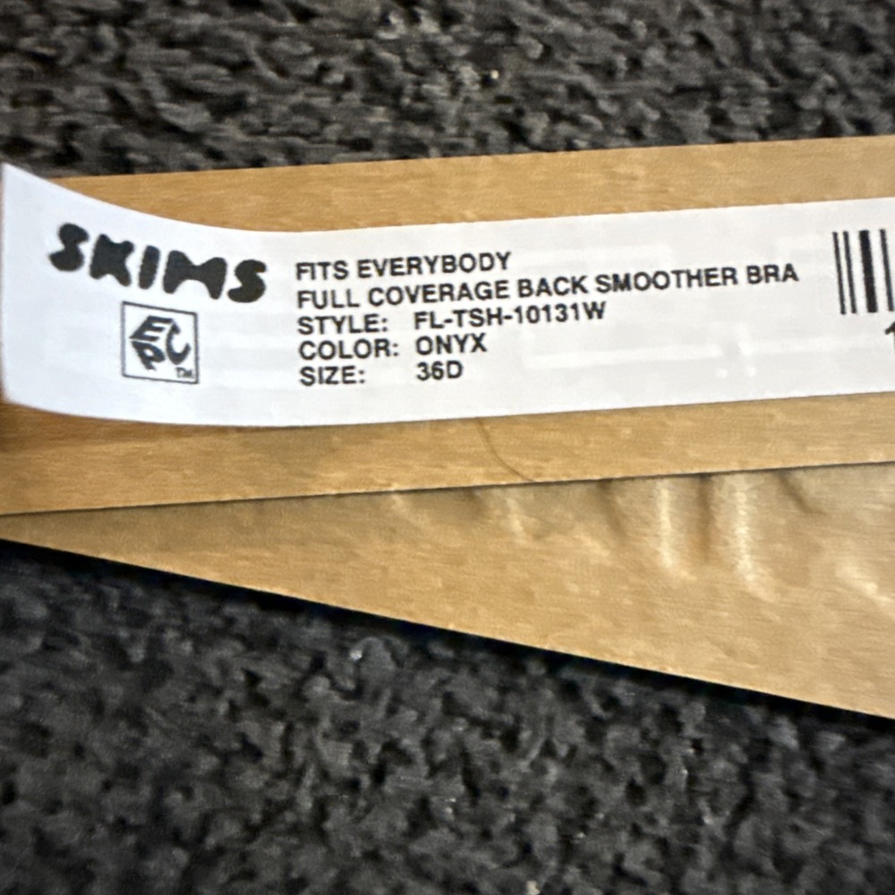 Skims Fits Everybody Full Coverage Back Smoother Bra - Onyx - NWT - 36D - Picture 5 of 5